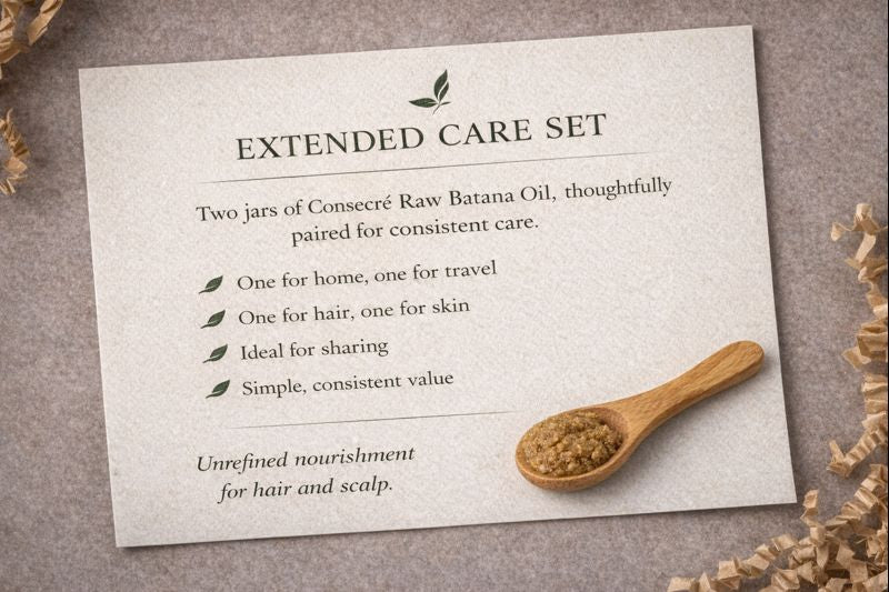 Batana Oil Extended Care Set - care card